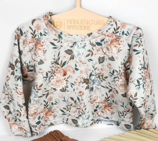 Bluza crop w kwiaty