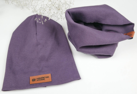 Czapka beanie pojedyncza z kominem - różne kolory