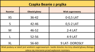 Czapka beanie pojedyncza z kominem - brudny fiolet