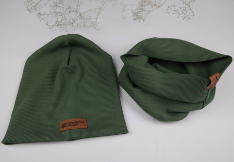 Czapka beanie pojedyncza z kominem - różne kolory