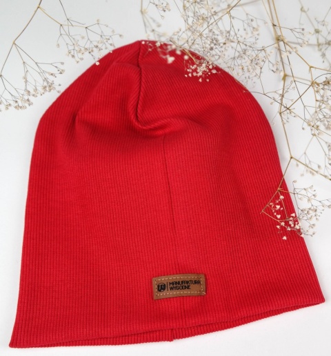 Czapka beanie pojedyncza z kominem - różne kolory