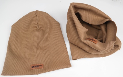 Czapka beanie pojedyncza z kominem - różne kolory