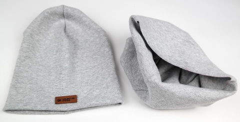 Czapka beanie pojedyncza z kominem - różne kolory