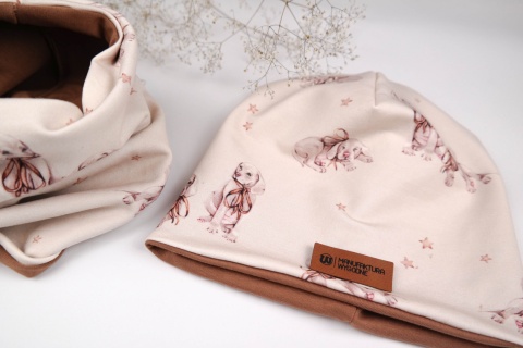 Zestaw zimowy z kominem/chustą: Wyżełki