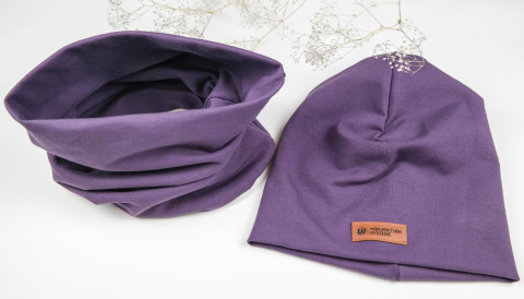 Zestaw: czapka "beanie" z kominem - różne kolory