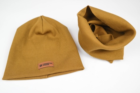 Czapka beanie pojedyncza z kominem - różne kolory
