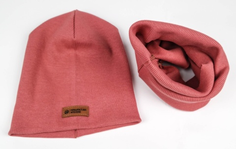 Czapka beanie pojedyncza z kominem - różne kolory