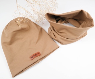 Czapka beanie z kominem lub chustą