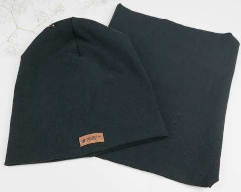 Czapka beanie z kominem lub chustą