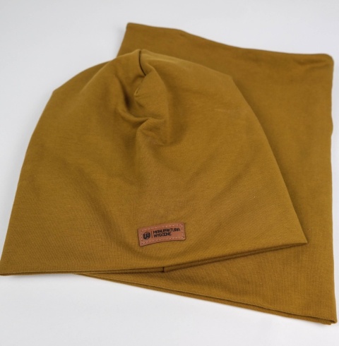 Czapka beanie z kominem lub chustą