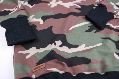 Dres dziecięcy moro bawełniany | komplet dresowy oversize