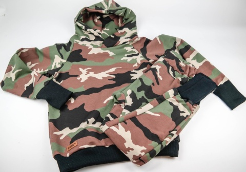Dres dziecięcy moro bawełniany | komplet dresowy oversize