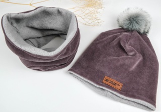 Zestaw zimowy z weluru rozmiar 54